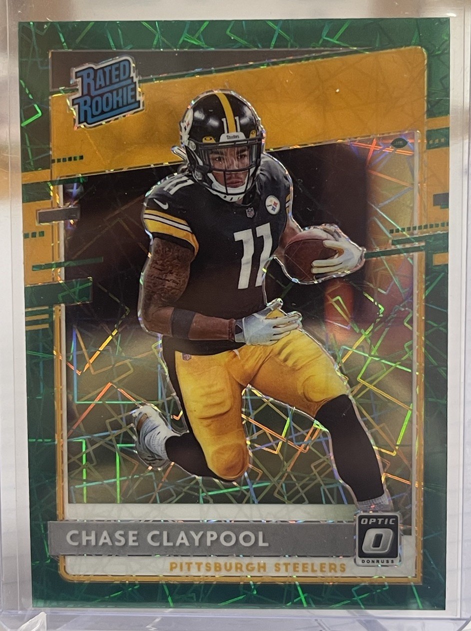 2020 Optic Chase Claypool Rated Rookie #177 Green Velocity Pittsburgh Steelers