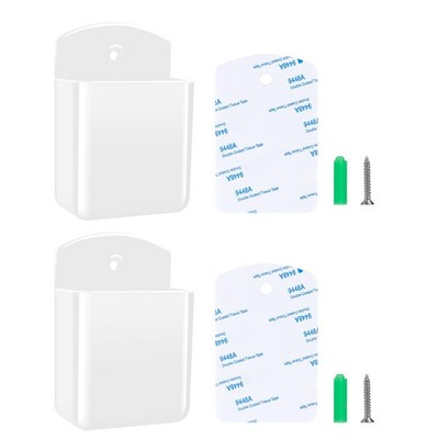 Aecsze 2 PCS Remote Control Holders Wall Mount, Self Adhesive TV Air 2, White 