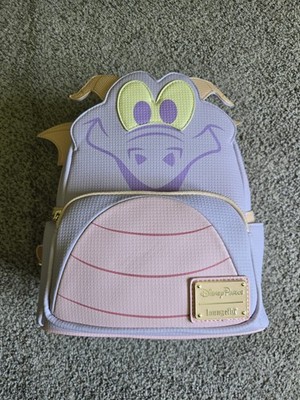 New Loungefly Disney Parks Epcot Figment Pastel Collection Backpack Damaged