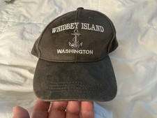 Whidbey Island Washington State Strap Back Adult Baseball Cap Hat Adjustable