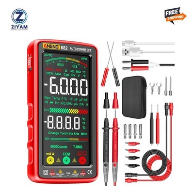 Digital Multimeter Tester Auto-Ranging TRMS 6000 Counts Voltmeter Smart Rech...