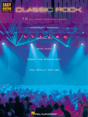 Classic Rock for Easy Guitar Notes & Tab Sheet Music Chords Lyrics Songs Book