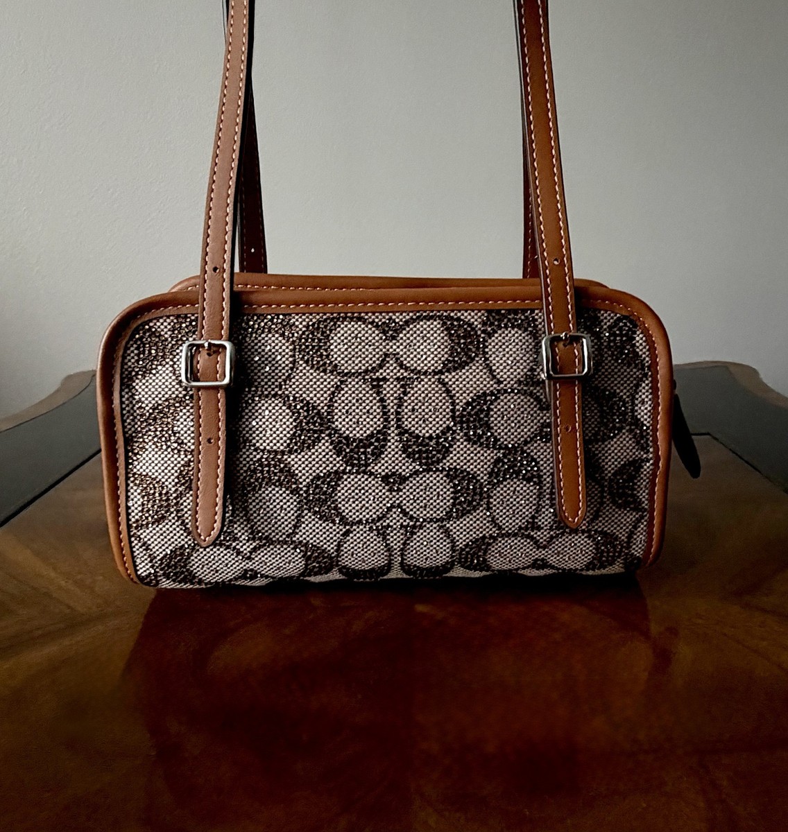 Coach ORIGNALS Ltd Ed 90s Design CRYSTAL SIGNATURE JACQUARD SML