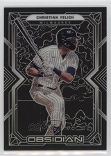2022 Panini Chronicles Obsidian Christian Yelich #48 u6m