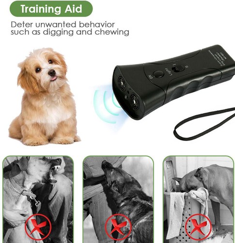 Dispositivo repellente addestramento cani controllo abbaiare anti abbaiare ad ultrasuoni 2 in 1 - Foto 7 di 12