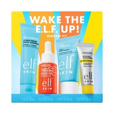 e l f SKIN Wake the e l f Up Skincare Kit Travel Size Hydrating Face Cleanser