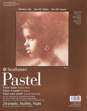 400 Series Pastel Pad, Assorted Colors, 11"x14" Glue Bound, 24 Sheets