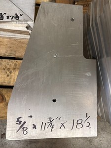 6061 Aluminum Flat Bar, 5/8" x 11-3/4" x 18-1/2" long, Solid Stock, Plate