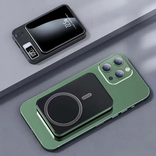 Magnetische kabellose iPhone Powerbank 10000mAh | Schnellladegerät mit LED Display - Bild 9 von 13