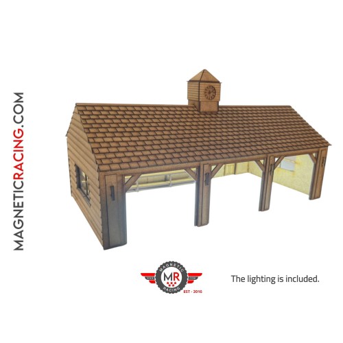 Garage magnétique triple pour circuit automobile jouet d'imitation bois enfant 3 ans