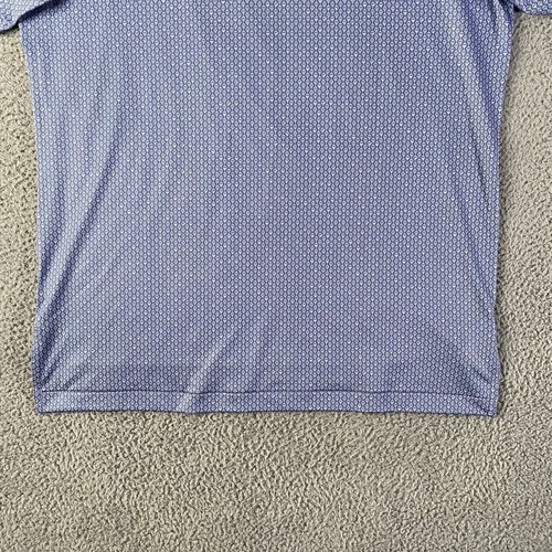 Keeneland Peter Millar Summer Comfort Polo Shirt Men Medium Blue Horse Racing - Picture 7 of 10