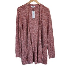 BB Dakota Steve Madden Odetta Open Pocket Cardigan Rust Women's Medium Fall