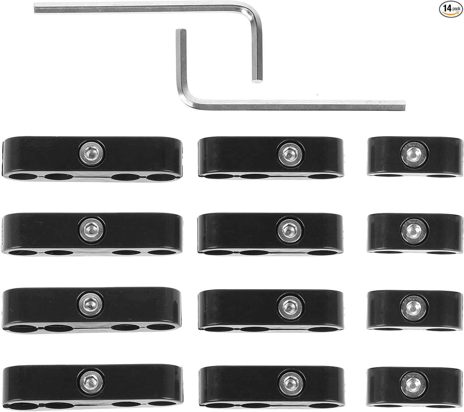 12PCS Plastic Engine Spark Plug Wire Separator Black Wire Divider Separator