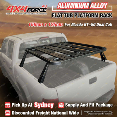 4X4FORCE 150x125cm Heavy Duty Flat Tub Platform Rack for Mazda BT-50 ...