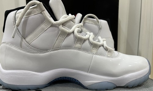 Jordan 10.5 Retro Lifestyle Sneakers Columbia / Legend Blue Mens White CT8012 - Picture 8 of 16