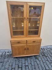 Ercol Windsor Glass Display Cabinet Blonde