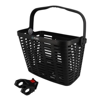 Warenkorb mit schwarzen Kunststoffclips Optimiz 355x260x280mm (Befestigung von 2