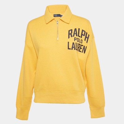 Polo Ralph Lauren Sweatshirt Gelb Baumwolle Reißverschluss S