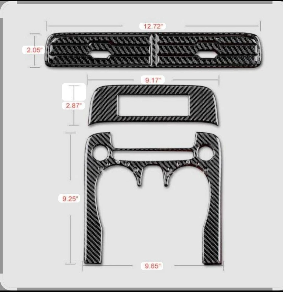 Carbon Fiber 2010-2015 For Chevrolet Camaro Center Console Panel Cover Trim Foto 2 de 4