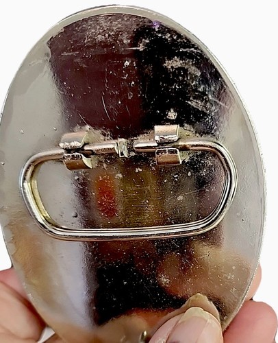 Fibbia cintura vintage North American Hunting Club membro a vita oro argento usata - Foto 6 di 9