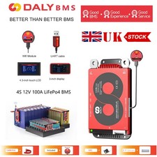 DALY Smart BMS LiFePo4 4S 12V 100A Commom Port with Balance +Bluetooth Module UK