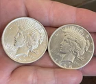 2 COIN LOT! Peace Silver Dollars ~ 1925 P + 1924 P from Estate Sale