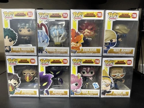 My Hero Academia #783-#790 & #920 No #787. Set Of 8 Funko w Protectors