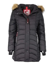 NEW   Canada Weather Gear  Faux Fur Trim Hood Satin Puffer  Coat Size 2X