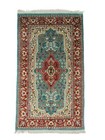 Medallion Teal Traditional Hand Knotted Silk Wool Rug Indian 3x5 Green  Area Rug