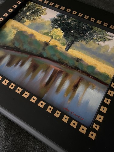 Original Signed Framed Impressionist Pastoral Landscape Scene Oil Painting - Picture 4 of 6