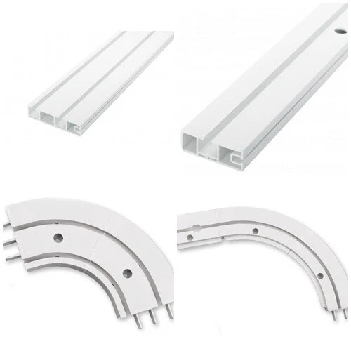 Gardinenstange Innenschiene  Blende weiße Schiene Vorhangschiene x 1-2-3 läufig - Bild 3 von 4