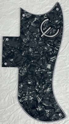 New Great-For Gibson SG  61 Reissue & E Logo Style Guitar Pickguard Black Pearl