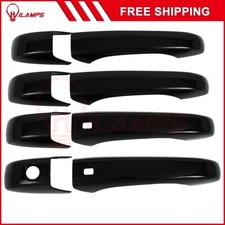 Door Handle Cover Glossy Black Front Rear Left Right For 2011-2014 Chrysler 200 Door Handle Cover Glossy Black Front Rear Left Right For 2011-2014 Chrysler 200