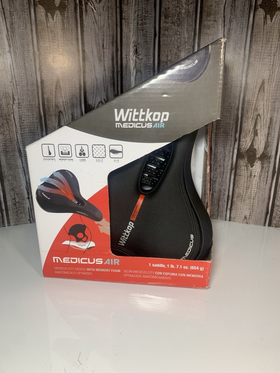 Wittkop Medicus Air City Saddle With Memory Foam Bike Seat Black