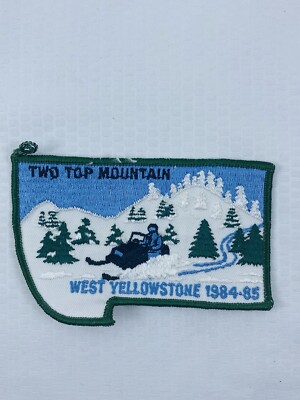 1984-1985 WEST YELLOWSTONE Snowmobile Patch Two Top Mountain