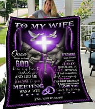 To My Wife Fleece Blanket God Bless Blanket Gift From Husband To Wife