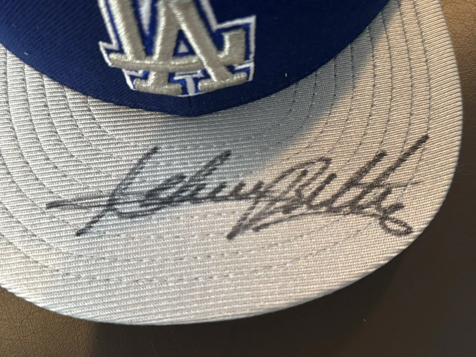 Gorra Fleet Legacy 2001 firmada por Adrian Beltré de los Dodgers de Los Ángeles Fleer certificado de autenticidad HOF Foto 2 de 4