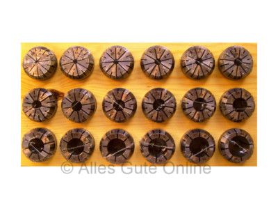 Spannzangen ER32 ESX32 470E DIN6499B 18 Stück Set Holzleiste HL 3,0-20,0mm