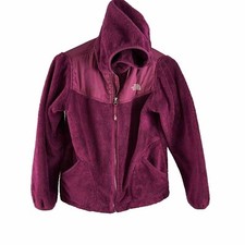 The North Face Girls Large 14/16 Purple Fleece Hooded Full Zip Jacket