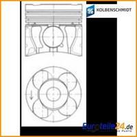 Kolben Kolbenschmidt 41286600 FüR Opel Astra J Astra J Gtc