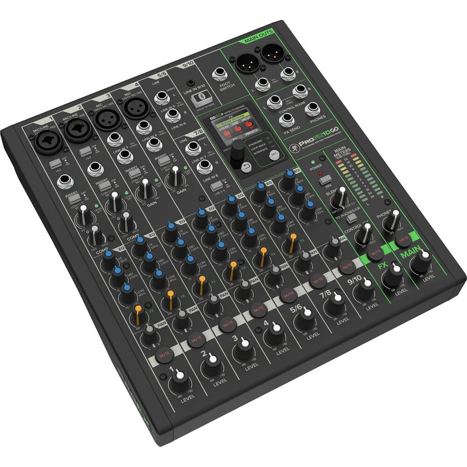 Mackie ProFX10 GO Battery-Powered 10-Channel Analog Audio Mixer With Bluetooth - Image 2 of 4