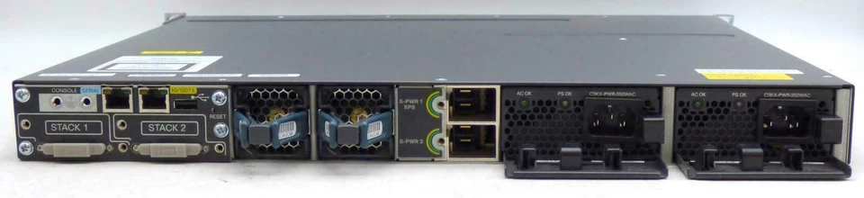 Cisco Catalyst 3750-X WS-C3750X-48T-S DUAL C3KX-PWR-350WAC 1 Year Warranty - Image 2 of 4