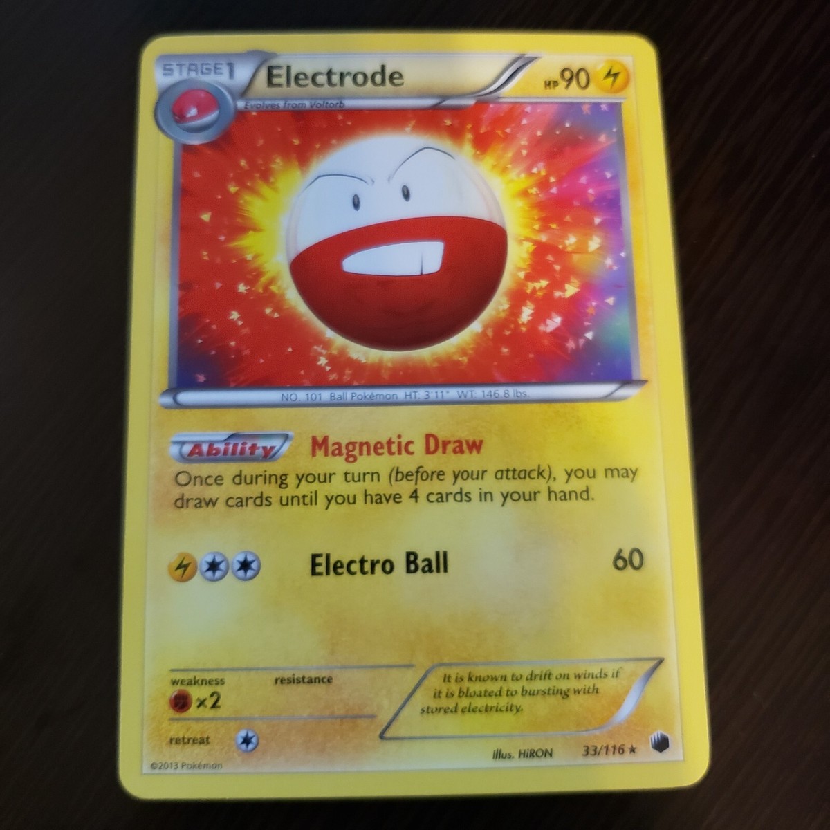pokemon cards plasma freeze Electrode Plasma Freeze Black White Theme Deck Exclusive Rare Pokemon Card  ***
