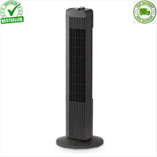 28 In. Oscillating Tower Fan Black by 