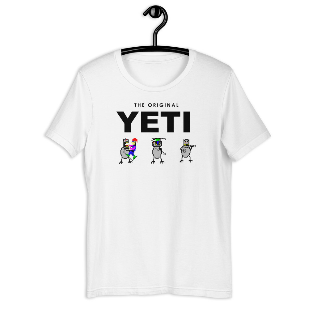 THE ORIGINAL YETI Parody SkiFree Windows 95 Microsoft Tee Short