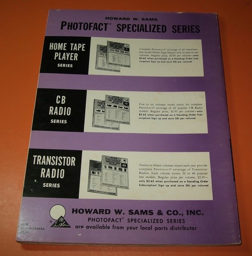 Sams Photofact Radio samochodowe Seria AR- Radio tranzystorowe Serwis TSM- Instrukcja U-PICK - Zdjęcie 108 z 378
