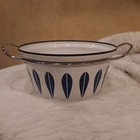 Vtg Mid-Century MCM Catherineholm Blue White Lotus Enamelware pot — photo 1