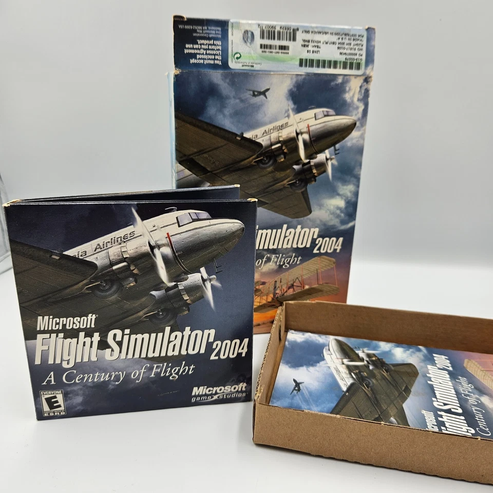 MICROSOFT FLIGHT SIMULATOR 2004 A CENTURY OF FLIGHT PC GAME 4 CD ROM VINTAGE - Image 3 of 4