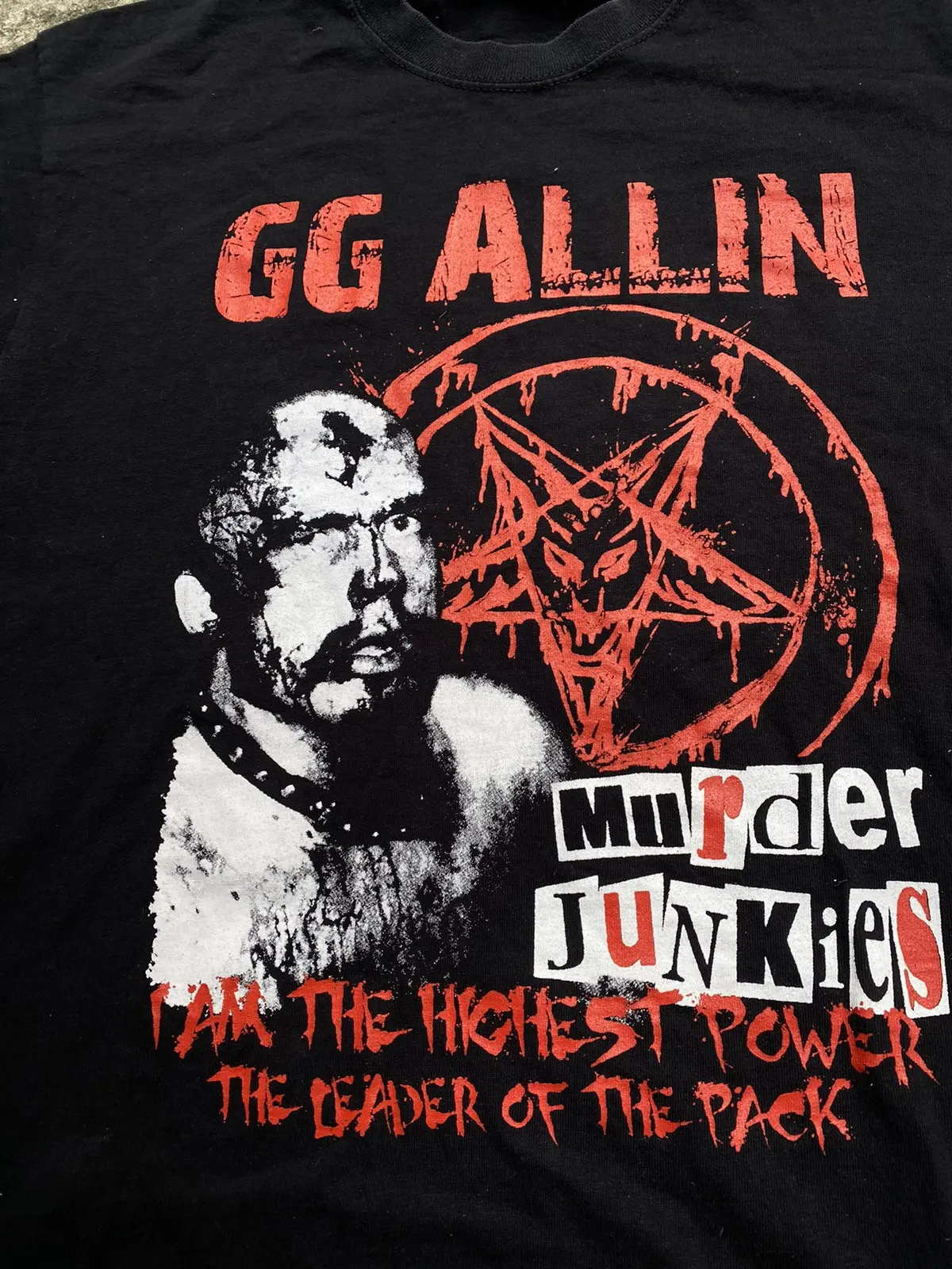 GG Allin Murder Junkies Vintage T-Shirt - Short Sleeve Unisex FL0404