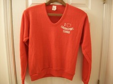 Vintage 80s Tennis Sweater Small I Love Logansport Indiana High School Team Matc